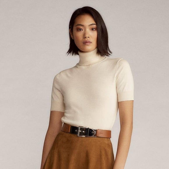 Short sleeve, turtleneck, business casual tee - Picture 2 of 5